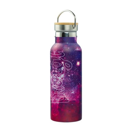 BAAGL Termoláhev s bambusovým víčkem Galaxy, 500 ml – produktová fotografie 1