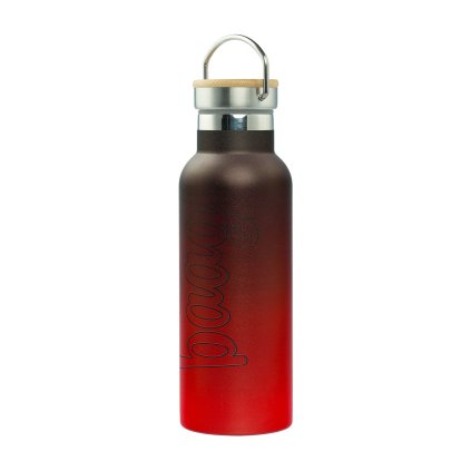 BAAGL Termoláhev s bambusovým víčkem Gradient červeno-černá, 500 ml – produktová fotografie 1