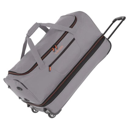 Travelite Basics Wheeled duffle L Grey – cestovní taška na kolečkách, celkový pohled