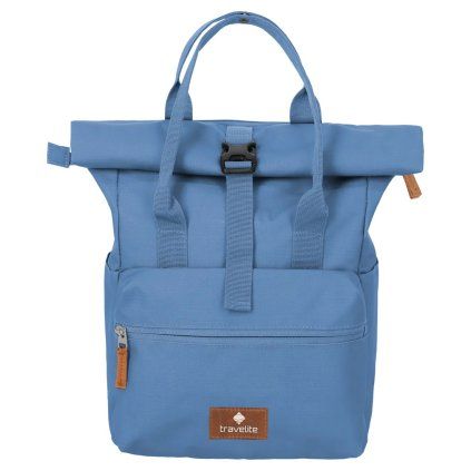 Travelite Basics Short Handle Roll-up Denim – batoh, detail zipu
