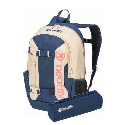 Meatfly batoh Basejumper Beige / Sea 22 L + PENÁL ZDARMA