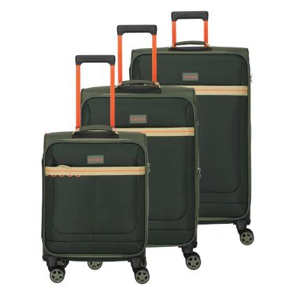 Travelite Color Craze S,M,L Olive – sada cestovních kufrů, celkový pohled
