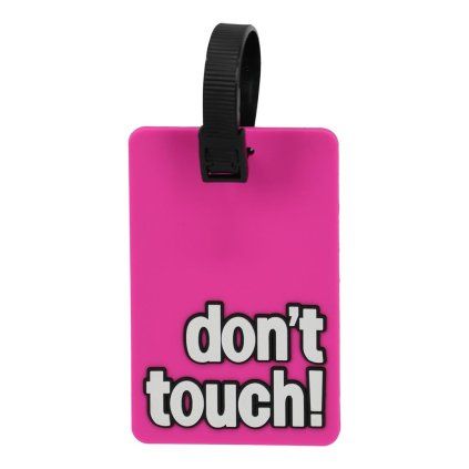 travelite pvc luggage tag pink 1