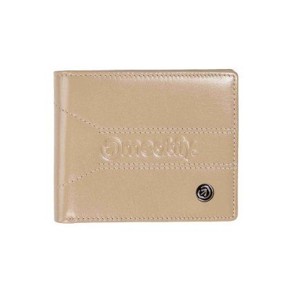 Meatfly kožená peněženka Zac Premium Beige