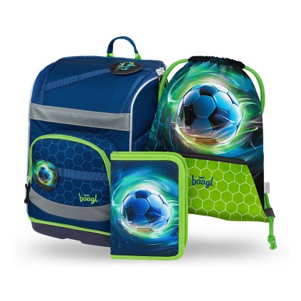 BAAGL SET 3 Zippy plus Fotbalový míč: aktovka, penál, sáček – produktová fotografie 1