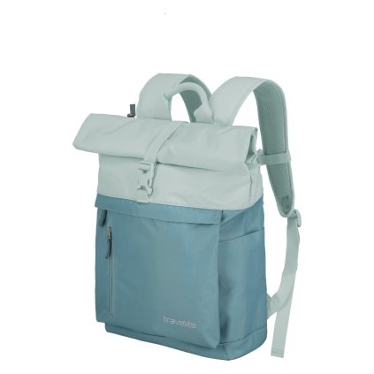 Travelite Basics Roll-up Backpack Ice Blue 35l – batoh, celkový pohled