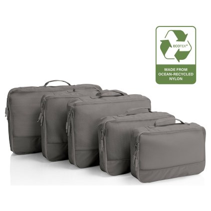 heys ecotex packing cube 5 pc set grey stone galerie 30140 0013 00 01