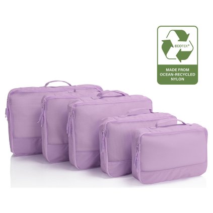 heys ecotex packing cube 5 pc set lilac blossom galerie 30140 0015 00 01