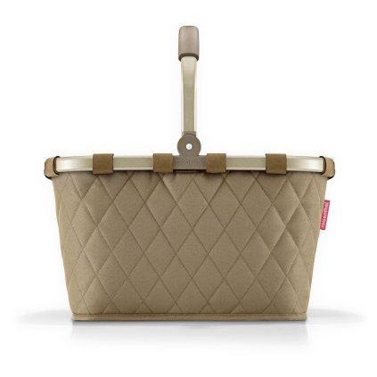Reisenthel Carrybag Frame Rhombus Olive – nákupní košík, celkový pohled