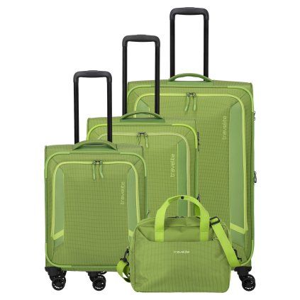Travelite Corsiica S,M,L,BB Fresh Green – sada cestovních kufrů, celkový pohled
