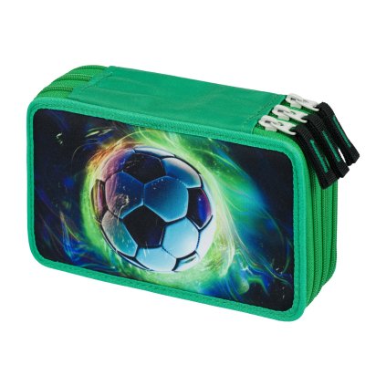 BAAGL Školní penál třípatrový Fotbal Míč – produktová fotografie 1