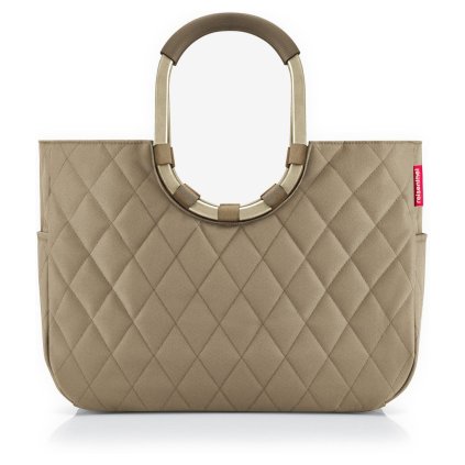 Reisenthel Loopshopper L Frame Rhombus Olive – nákupní taška, celkový pohled
