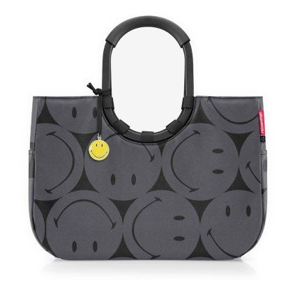 Reisenthel Loopshopper L Smiley grey – nákupní taška, celkový pohled