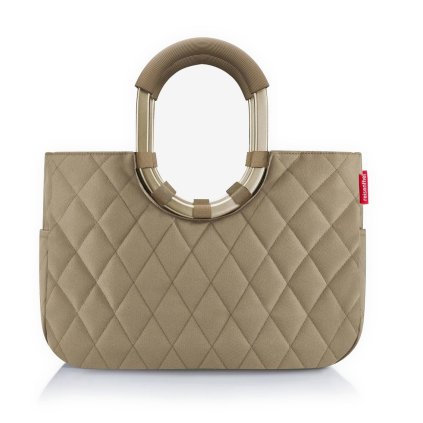 Reisenthel Loopshopper M Frame Rhombus Olive – nákupní taška, celkový pohled