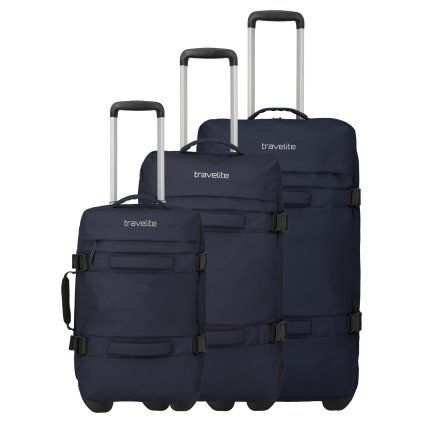 Travelite Bolonia Wheeled Duffle S,M,L Navy – sada cestovních kufrů, celkový pohled