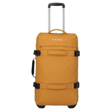 Travelite Bolonia Wheeled Duffle M Yellow – cestovní taška na kolečkách, celkový pohled