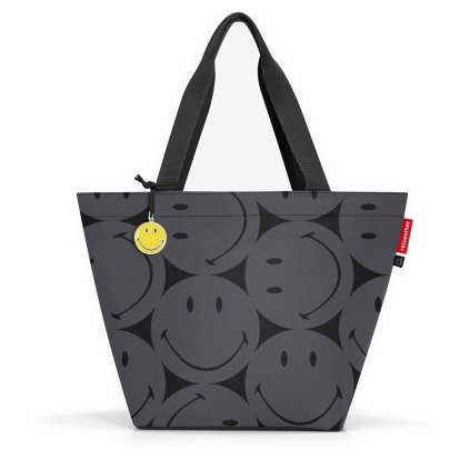 Reisenthel Shopper M Smiley grey – nákupní taška, celkový pohled