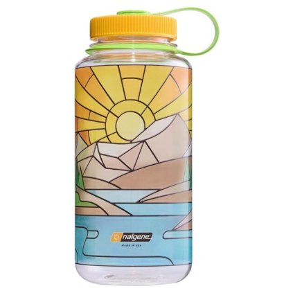 nalgene 32oz wm clear stained glass river nalgene 682023 0213 01