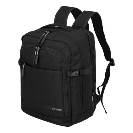 6923 01 travelite kick off black backpack cabin size vr
