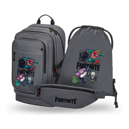 BAAGL SET 3 Cubic Fortnite Squad: batoh, sáček, ledvinka GRS – produktová fotografie 1