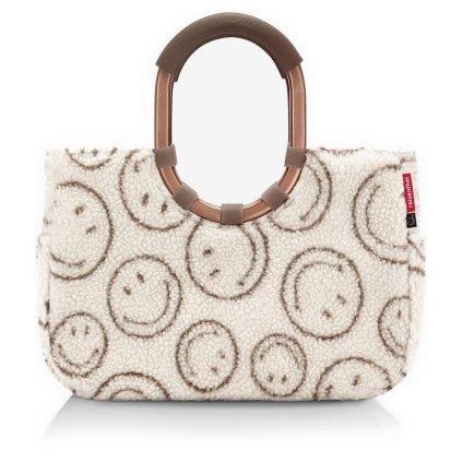 Reisenthel Loopshopper M Smiley Teddy Chocolate – nákupní taška, celkový pohled
