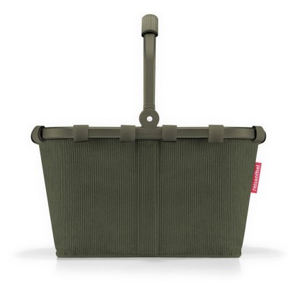 Reisenthel Carrybag XS Cord dark matcha – nákupní košík, celkový pohled