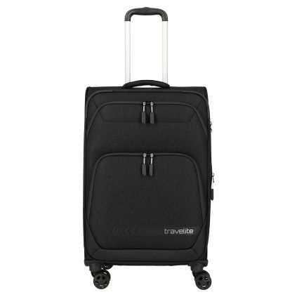 Travelite Kick Off 4w M exp Black – cestovní kufr, celkový pohled