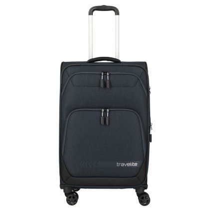 Travelite Kick Off 4w M exp Anthracite – cestovní kufr, celkový pohled