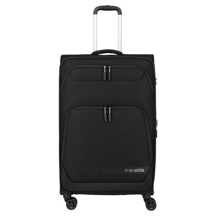 Travelite Kick Off 4w L exp Black – cestovní kufr, celkový pohled