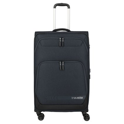 Travelite Kick Off 4w L exp Anthracite – cestovní kufr, celkový pohled