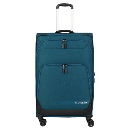 Travelite Kick Off 4w L exp Petrol – cestovní kufr, celkový pohled