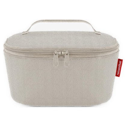 Reisenthel Coolerbag S Pocket Herringbone Sand – chladicí taška, celkový pohled