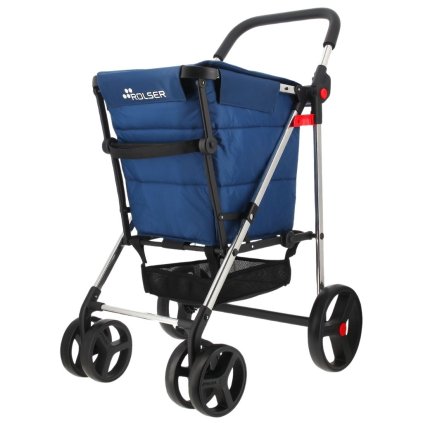 Rolser Basket Polar 4Big s brzdou nakupni vozik na kolkeckach s brzdou modry