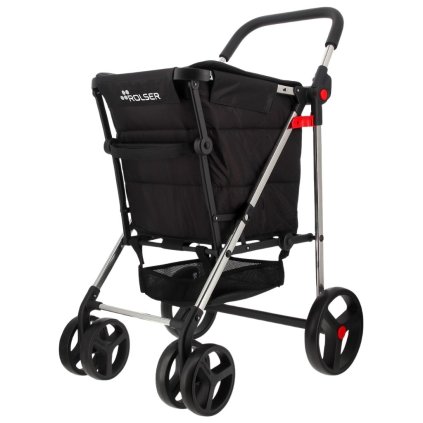 Rolser Basket Polar 4Big s brzdou nakupni vozik na kolkeckach s brzdou cerny