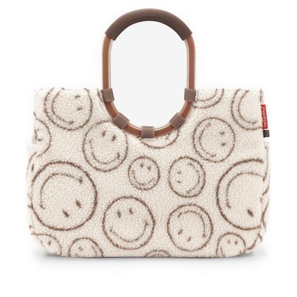 Reisenthel Loopshopper L Smiley Teddy Chocolate – nákupní taška, celkový pohled