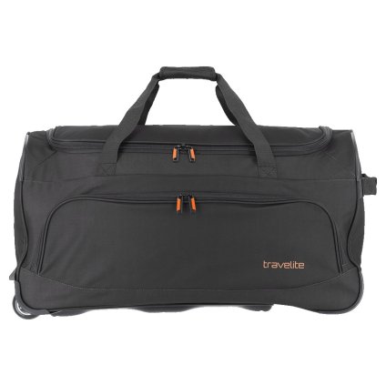 Travelite Basics Fresh Wheeled Duffle Black – cestovní taška na kolečkách, detail zipu