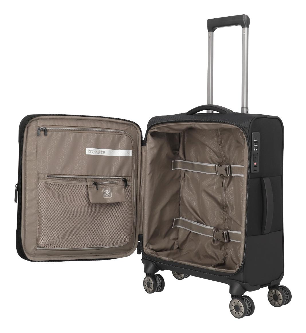 Travelite Crosslite 5.0 S exp. Black – interiér