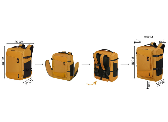 Variabilní rozměry Samsonite 2FIT Underseat Backpack 2 in 1