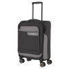 Travelite Viia 4w S Anthracite – cestovní kufr, šikmý pohled
