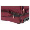 Travelite Basics Wheeled duffle S Bordeaux – cestovní taška na kolečkách, detail zipu