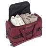 Travelite Basics Wheeled duffle S Bordeaux – cestovní taška na kolečkách, detail zipu, záběr 5