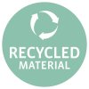 Reisenthel Toiletbag XL Herringbone Sand – kosmetická taška, označení recyklovaného materiálu
