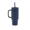 Uzavíratelný nerez termohrnek s brčkem, 480ml, XD Design, modrý