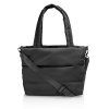 Puffer Tote Bag Back View Black