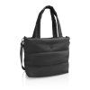 Puffer Tote Bag Front View Black