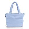 Puffer Tote Bag Front Light Blue