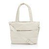 Puffer Tote Bag Back View Off White