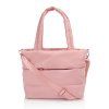 Puffer Tote Bag Back View Rose