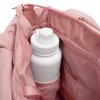 Puffer Tote Bag Interior Water Bottle Pocket Rose