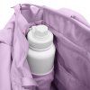 Puffer Tote Bag Interior Water Bottle Pocket Lavender